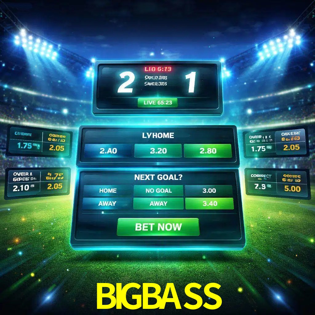 Vista de apuestas en vivo BIGBASS durante un partido en curso
